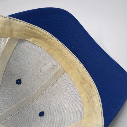 Yupoong Trucker Hat Blue One Size Woodstock Guitar Bird Patch Mesh Snapback