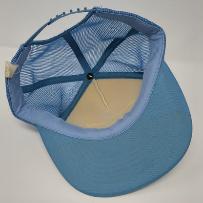 Vintage Marineland Baja Reef Snapback Mesh Back Trucker Hat Blue White