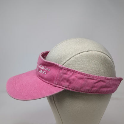 Capsmith Pink OSFM Visor Hat Strapback Trail of the Coeur d'Alene Harrison ID