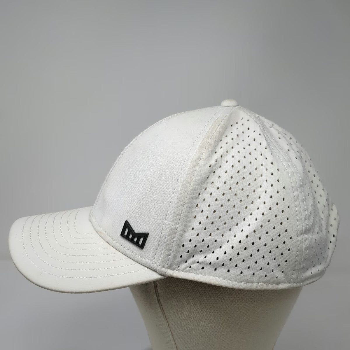 Melin Trucker Hat White One Size Perforated Performance Snapback Hydro A-Game