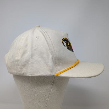 Sendero Provisions Co. 5 Panel Beige Hat OSFM Rooster Embroidery Rope Snapback