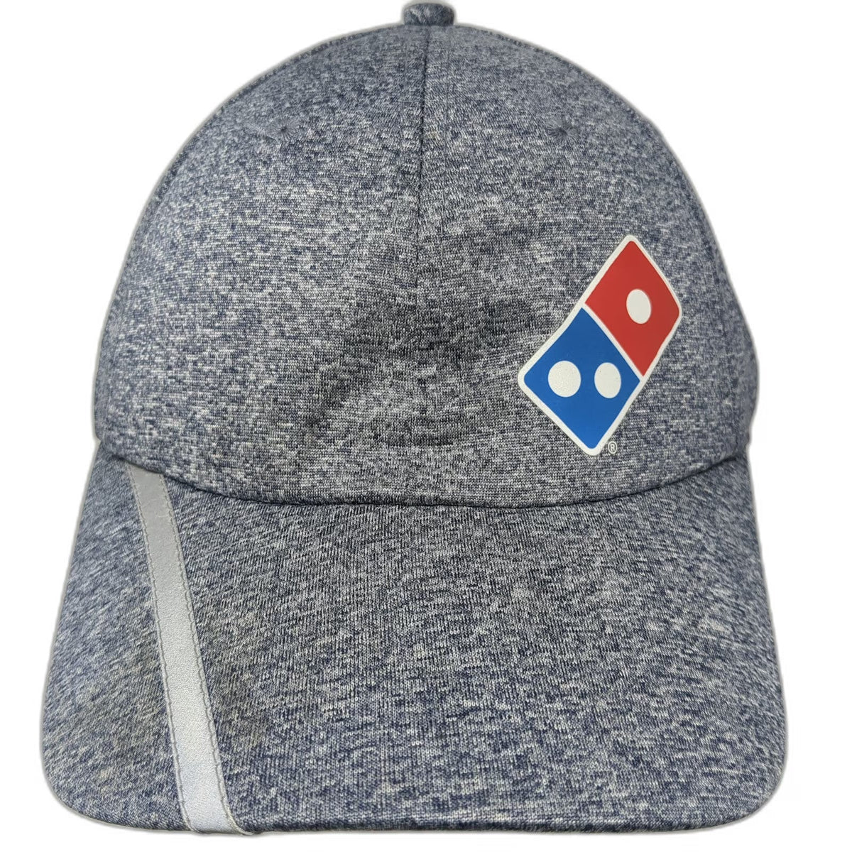 Domino's Pizza Baseball Cap Blue OSFM Reflective Stripe Strapback Hat Heathered