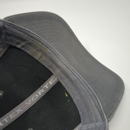 Vortex Snapback Trucker Hat Gray One Size Adjustable Breathable Mesh Back