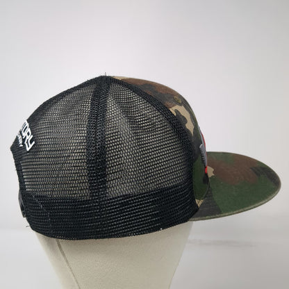 Victory Archery Trucker Hat Green Black Red White One Size Camo Snapback Mesh