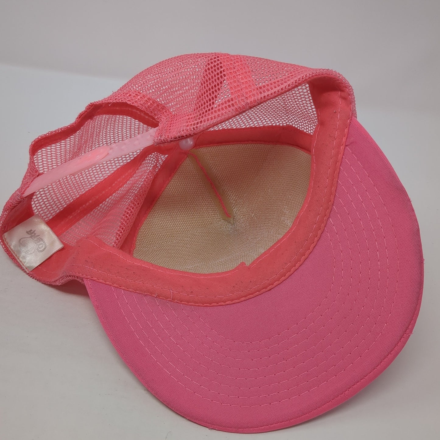 Jersey Shore Snapback Trucker Hat Pink One Size Mesh Back Adjustable