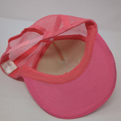 Jersey Shore Snapback Trucker Hat Pink One Size Mesh Back Adjustable