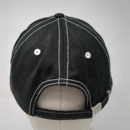 PLATT Slideback Hat Black One Size Adjustable Embroidered 6 Panel Polyester