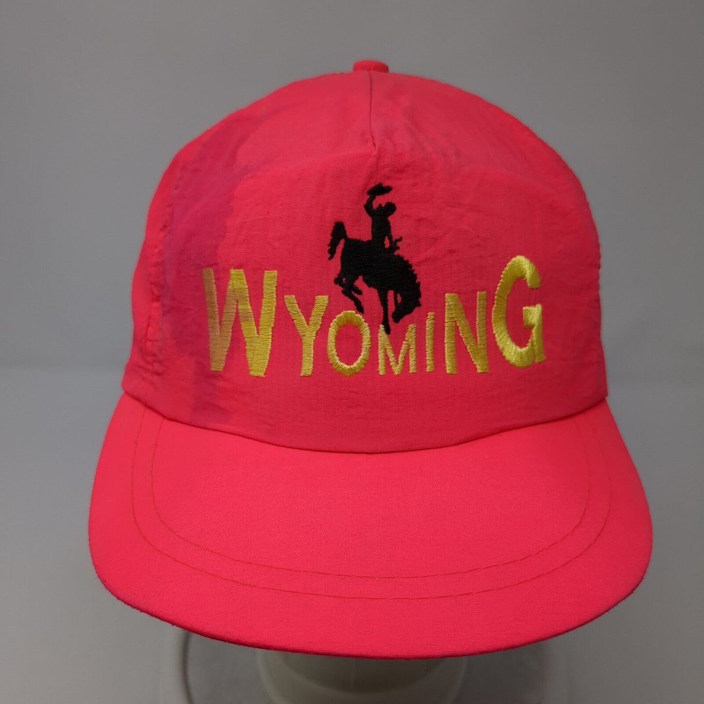 Wyoming Snapback Hat Pink OS Adjustable Embroidered Great Mountain West Supply