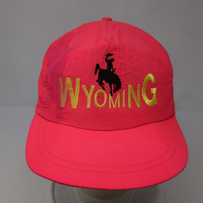 Wyoming Snapback Hat Pink OS Adjustable Embroidered Great Mountain West Supply
