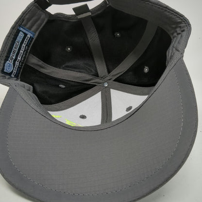Brooks Baseball Cap Gray One Size Neon Green Logo Slideback Running Hat