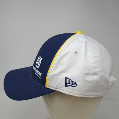 New Era Snapback Hat Blue White Yellow One Size Husqvarna Signed Colton Haaker