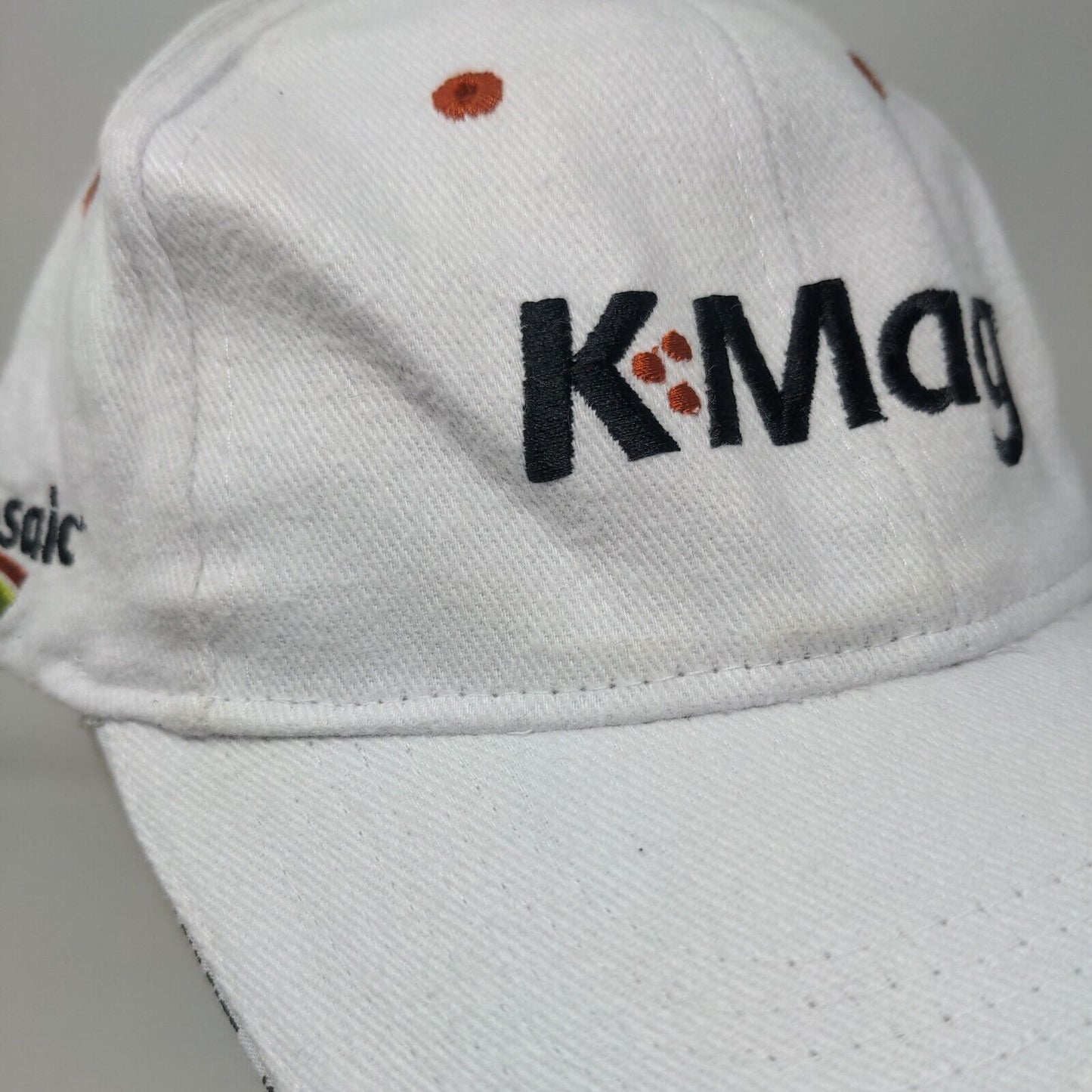 K Mag Mosaic 72 Strapback Hat White One Size Embroidered Adjustable