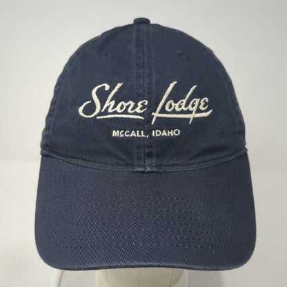 Shore Lodge Slideback Hat Blue One Size McCall Idaho Legacy 6 Panel