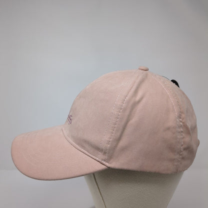 Off Duty Strapback Hat Pink OSFA Adjustable Embroidered Solid 6 Panel