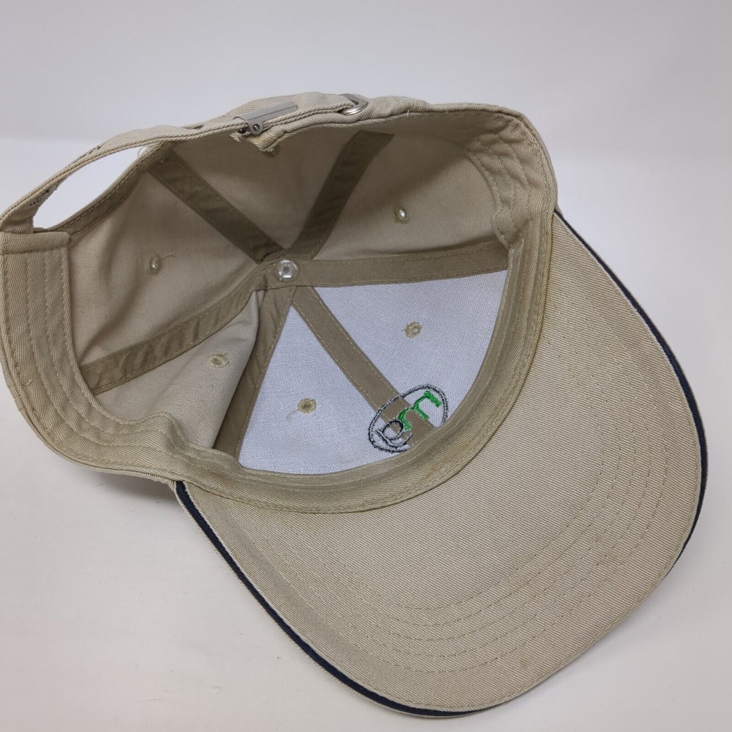 MG Golf Slideback Hat Tan One Size Adjustable Embroidered 6 Panel