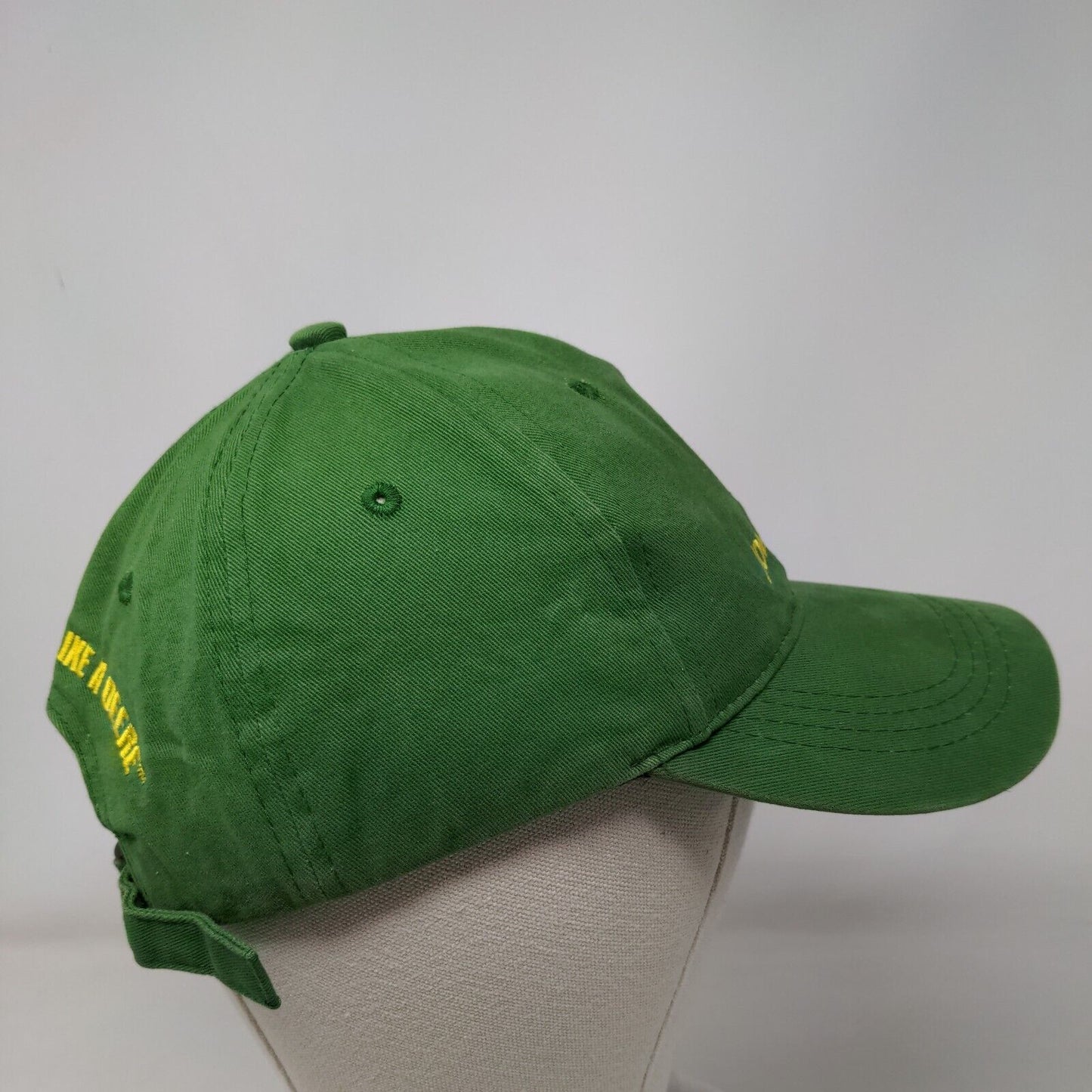 John Deere Nothing Runs Like A Deere Slideback Hat Green OSFM 6 Panel
