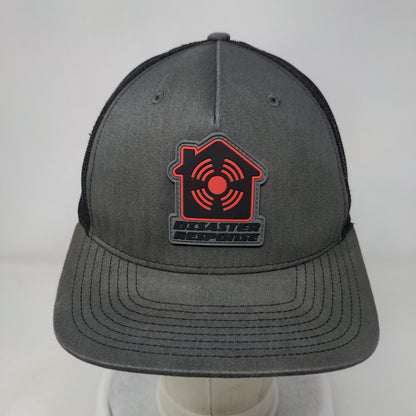 Disaster Response Snapback Trucker Hat Gray One Size Adjustable Mesh Back