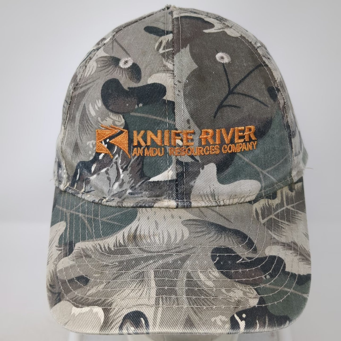 Otto Baseball Cap Green One Size Knife River Camo Embroidered Strapback Hat