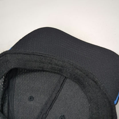 Chef Works Baseball Cap Black One Size Blue Trim Breathable Mesh Hat Slideback