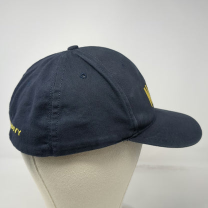 Baseball Cap Blue One Size US Navy Embroidered Made in USA Military Hat Recruit