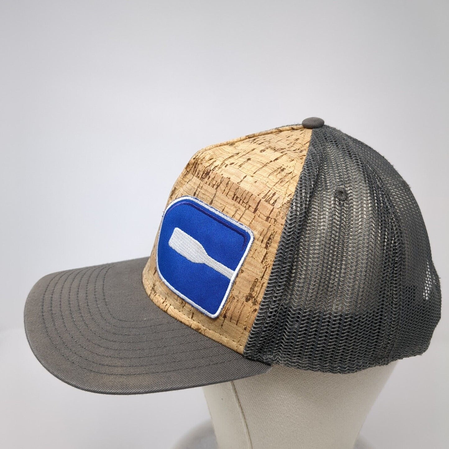 Otto Snapback Trucker Cork Hat Gray One Size Adjustable Mesh Back Polyester