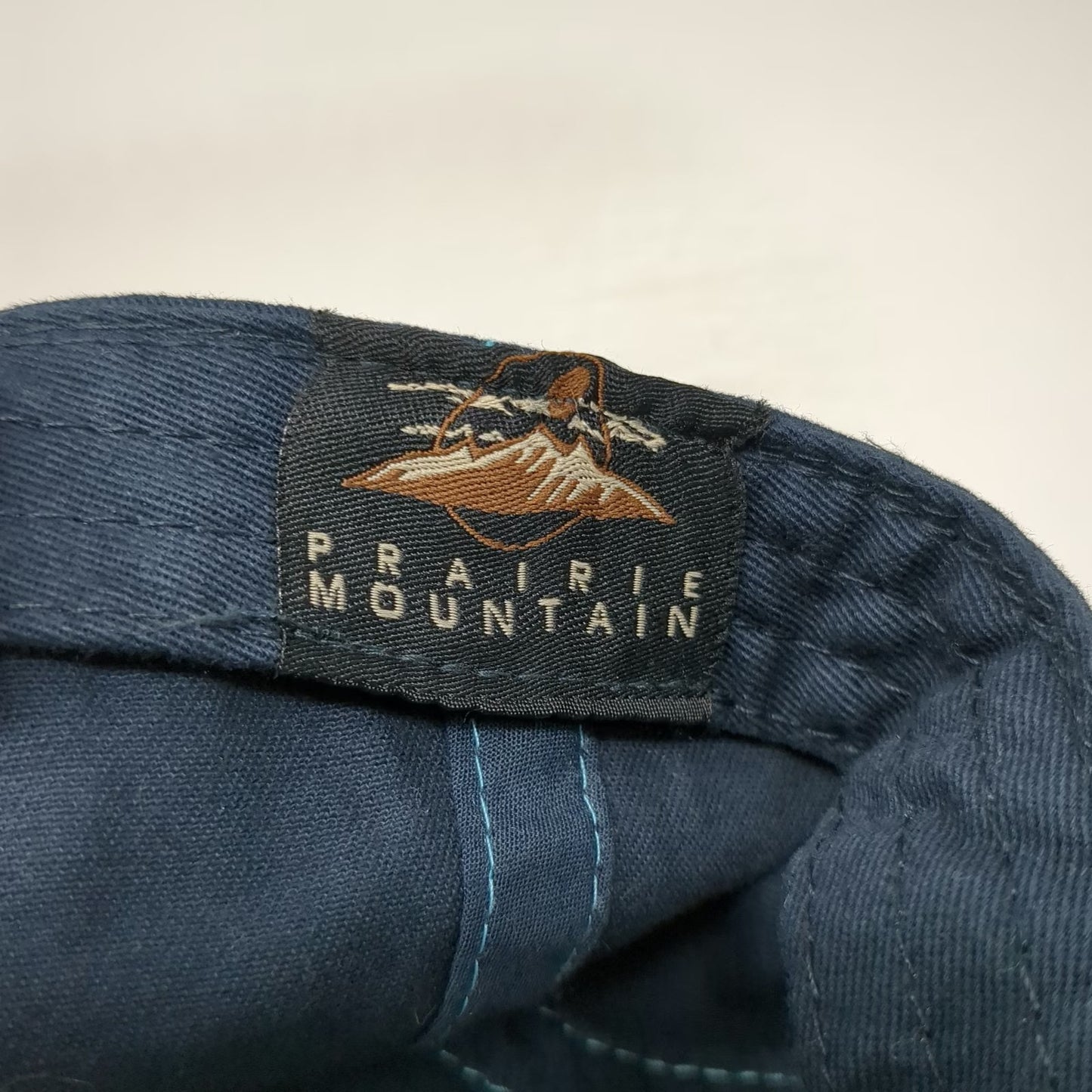 Prairie Mountain Blue One Size Baseball Cap Hat Mount Vernon Contrast Stitch
