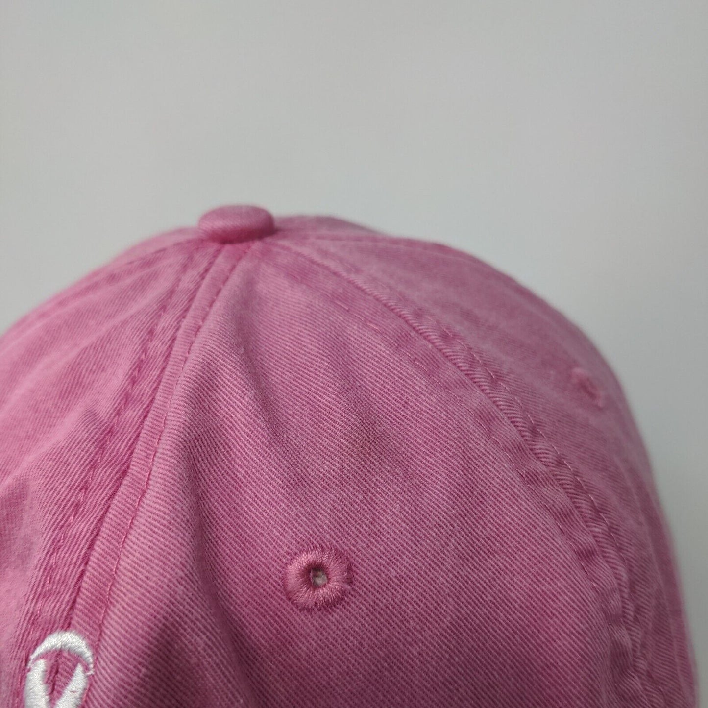 Think Pink Ribbon Slideback Hat Pink One Size Leather Strap Adams
