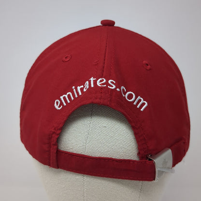 Fly Emirates Slideback Baseball Cap Red One Size Adjustable Embroidered 6 Panel