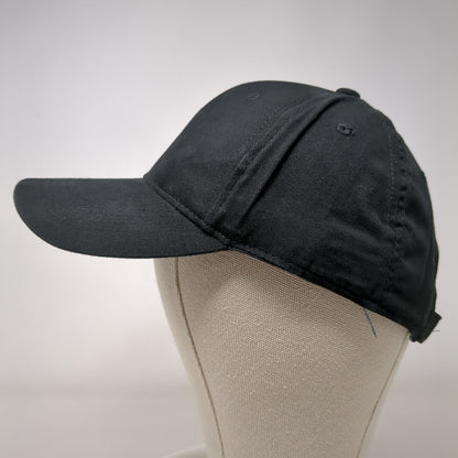 George Strapback Hat Black One Size Adjustable Blank 6 Panel Solid