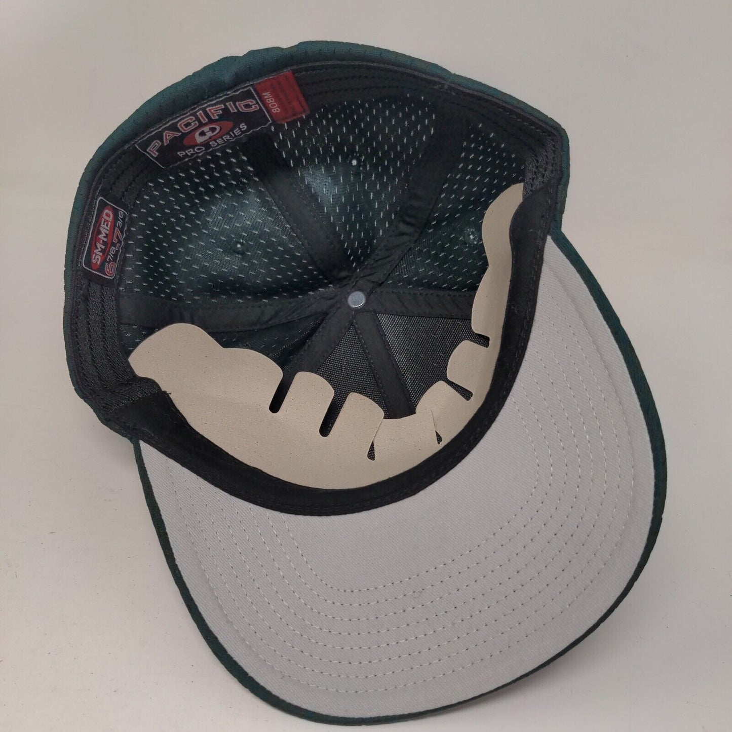 Pacific Pro Series Fitted Hat S-M Green Vented Holes 6 Panel Blank Polyester