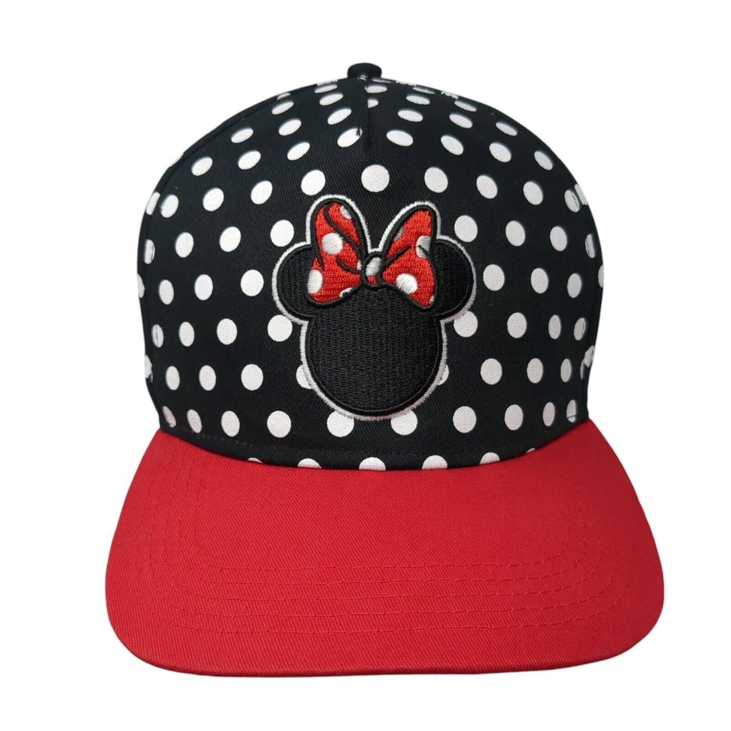 Minnie Mouse Snapback Hat Multicolor One Size Polka Dot Adjustable