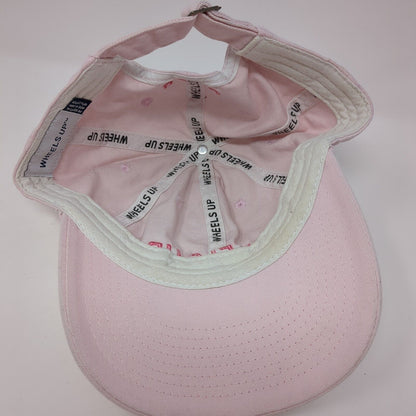 Wheels Up 8760 Slideback Hat Pink One Size Adjustable Embroidered Patriotic