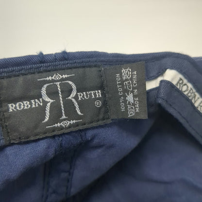 Robin Ruth 5 Panel Blue One Size Strapback California Bear Logo Hat Cotton