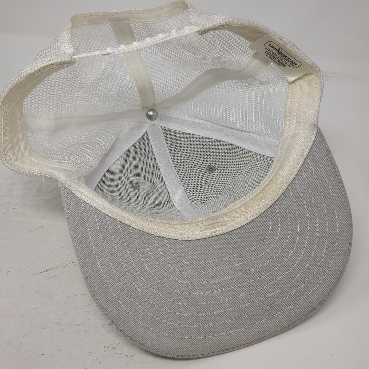 Unionwear Trucker Hat Gray One Size Mesh Snapback USA Made Union Mountain Trees