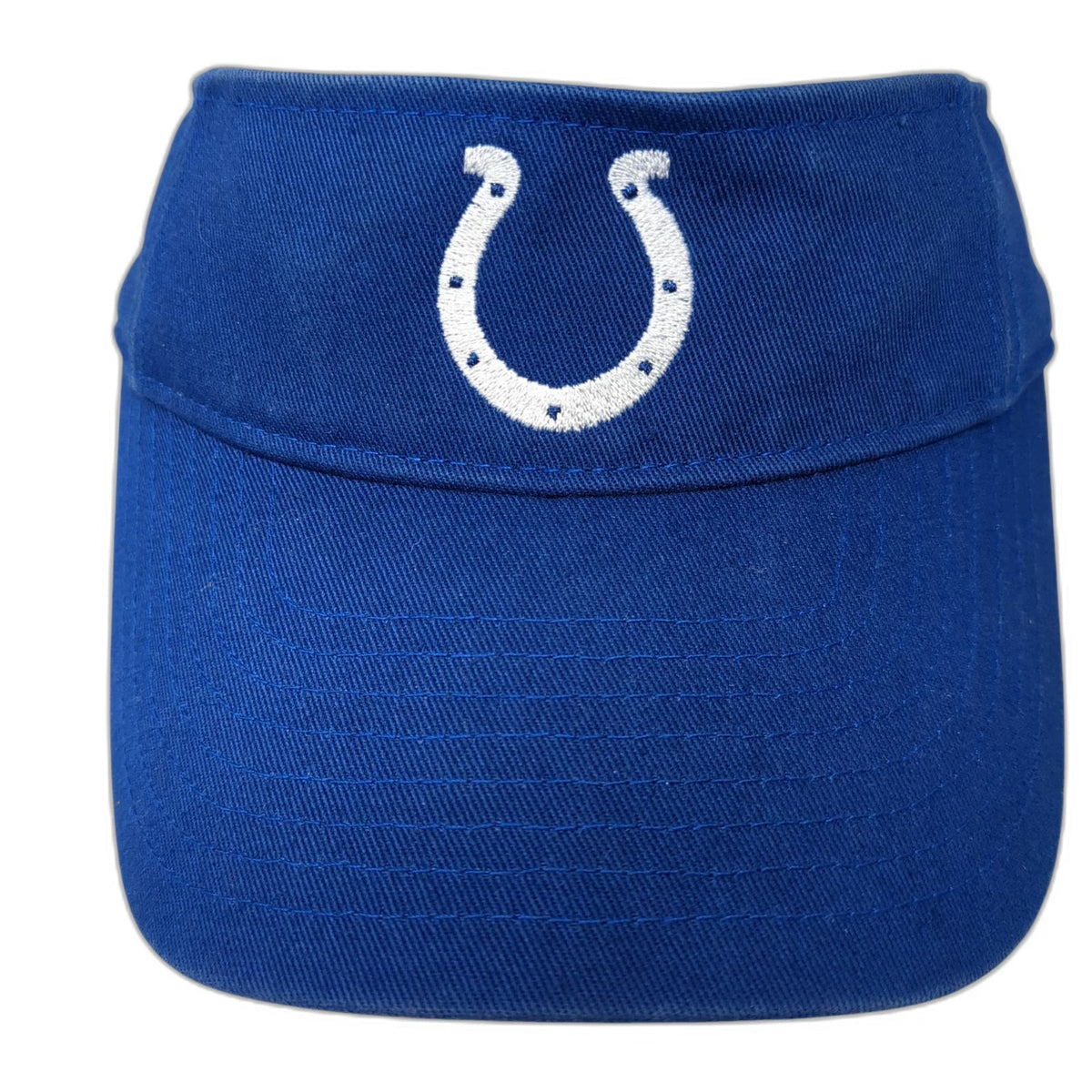 NFL Team Apparel Indianapolis Colts Visor Blue White One Size Horseshoe Logo Hat