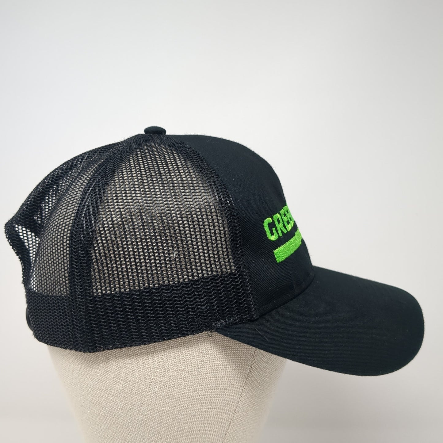 Greenworks Commercial Snapback Trucker Hat Black One Size Mesh Back