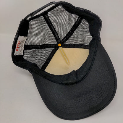 Annie's Army Snapback Trucker Hat Black OSFM Adjustable Mesh Back Rope Otto