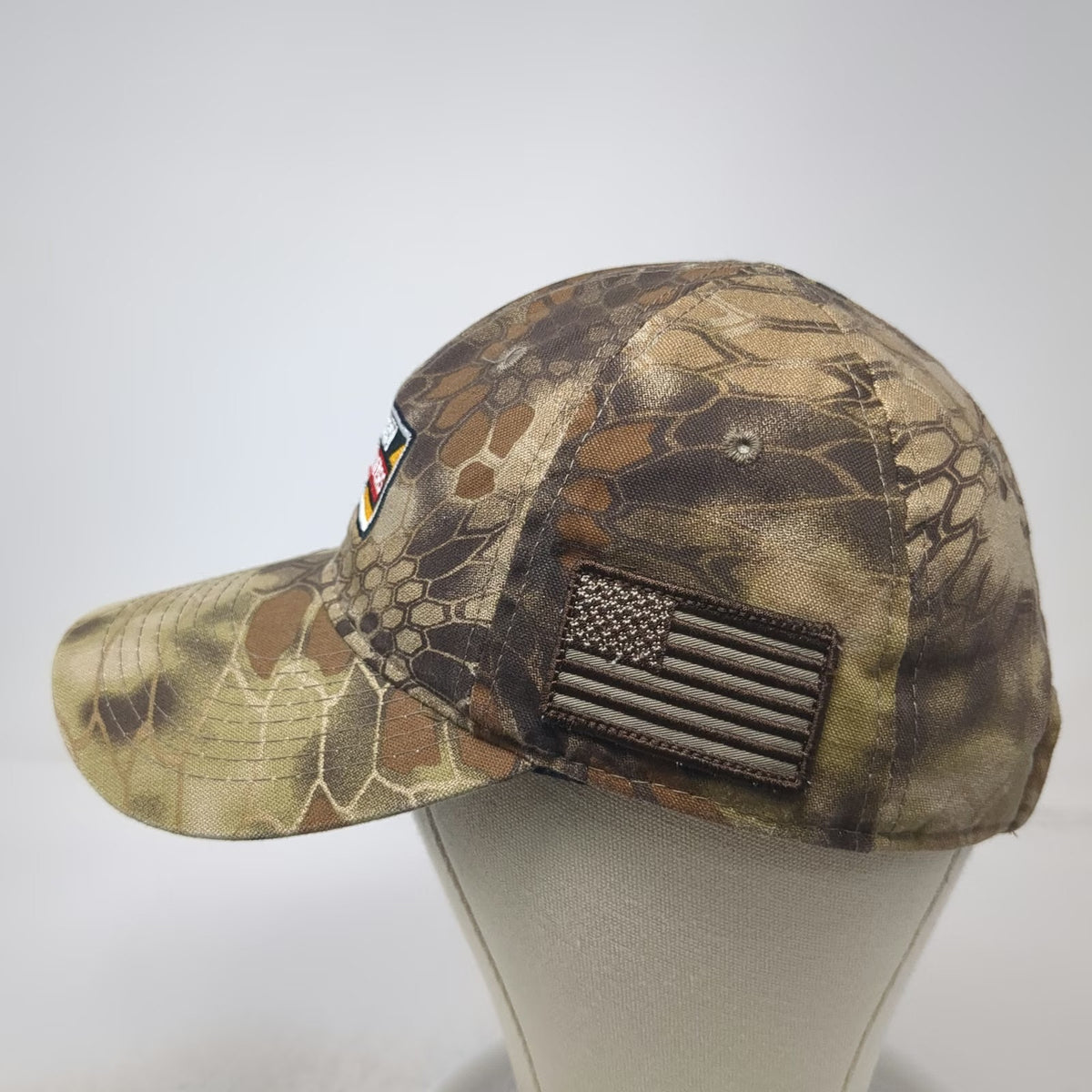Outdoor Cap Baseball Brown One Size Kryptek Camo Rush Truck Centers USA Flag Hat