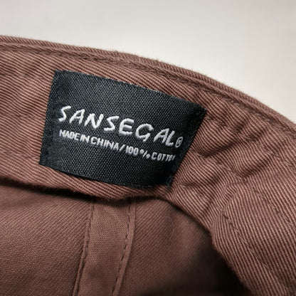 Sansegal Lagoon Baseball Cap Brown One Size Strapback Embroidered Cotton Hat