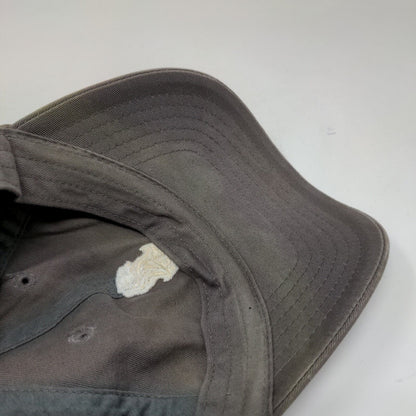 Imperial Strapback Hat Grayish Tan One Size Embroidered Logo 6 Panel
