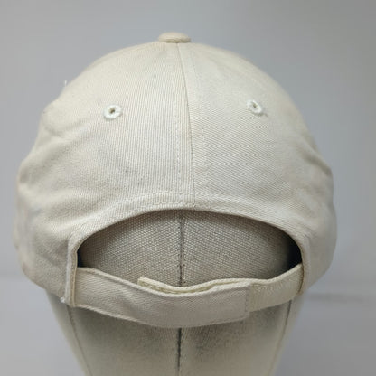 Port Authority Baseball Cap Beige Blue One Size Strapback Embroidered NAC Hat
