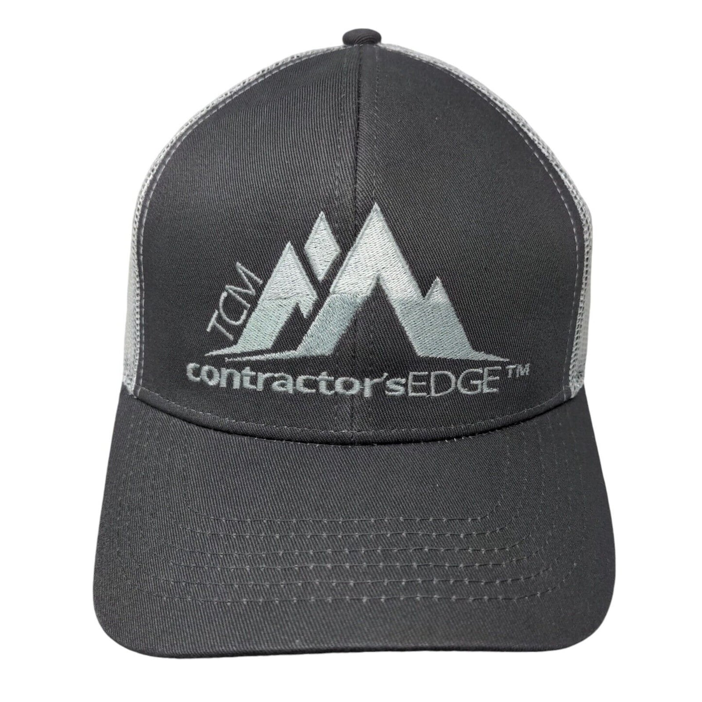 TCM Contractor's Edge Snapback Mesh Back Trucker Hat Gray OSFM 6 Panel