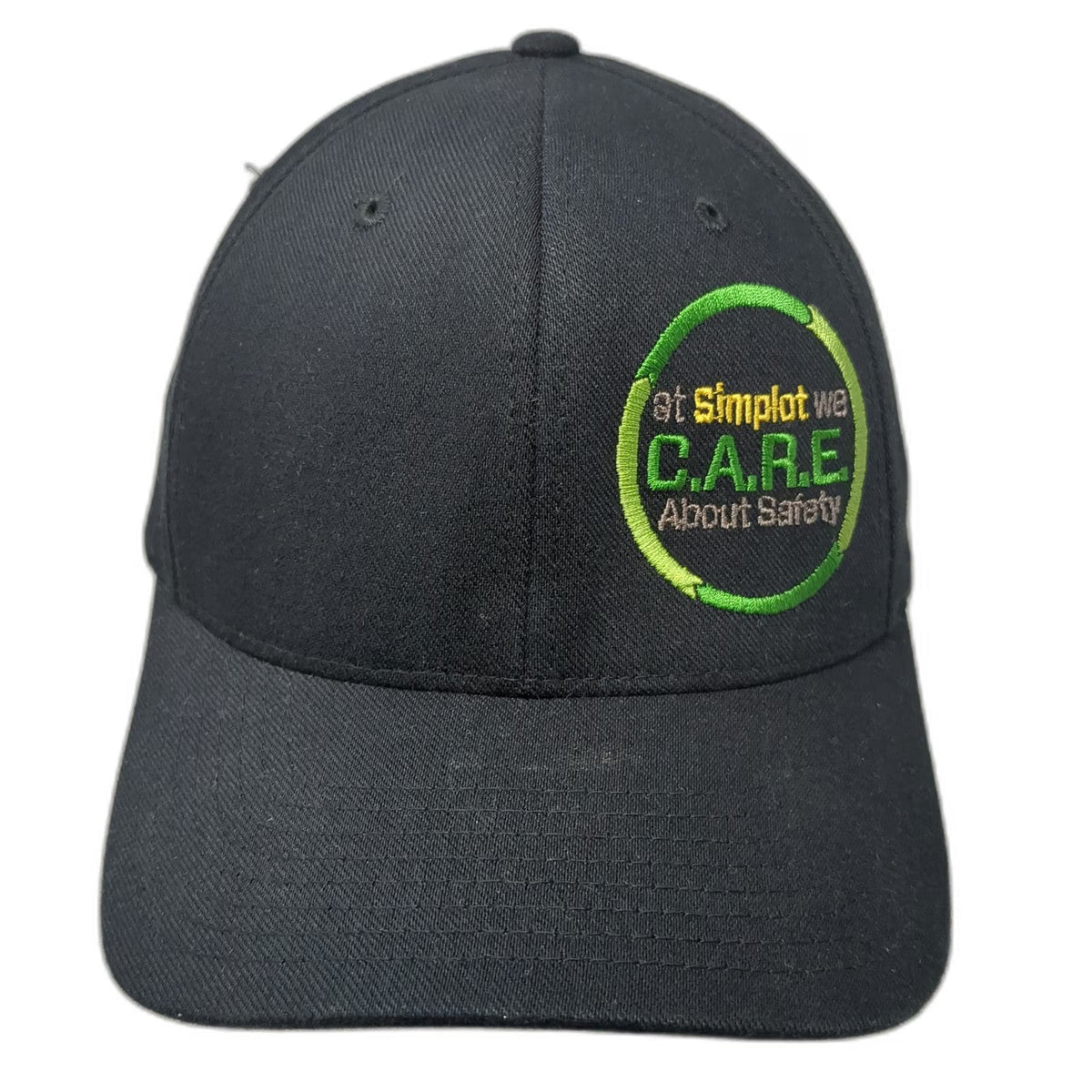 Richardson Baseball Cap Black XL Simplot CARE About Safety Hat Flexfit Pro 185