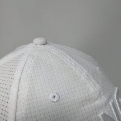 ONE Donecall Strapback Hat White One Size Adjustable Embroidered Dome Hats