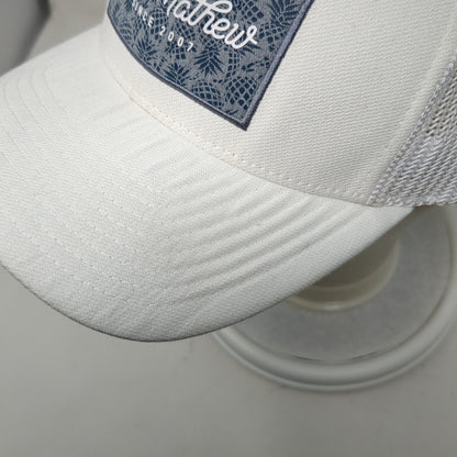Travis Mathew Since 2007 Snapback Trucker Hat White One Size Mesh Back