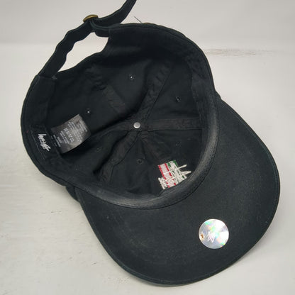 Stussy Baseball Cap Black One Size Red Green Logo White Piping Slideback hat