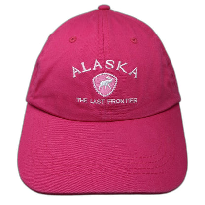 Prairie Mountain Alaska Last Frontier Pink One Size Baseball Cap Slideback Hat