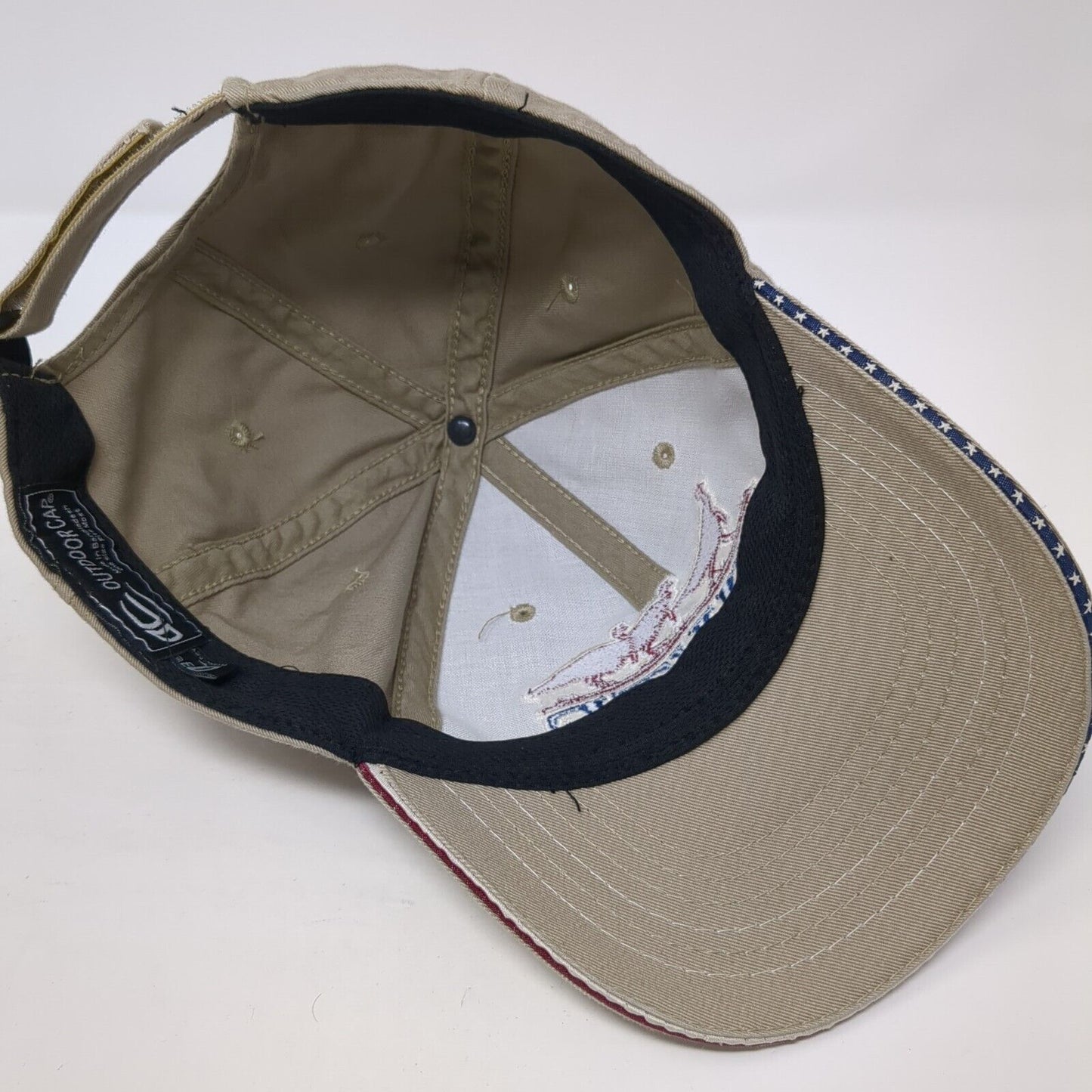 NWTF Strapback Hat Tan One Size Embroidered Vent Holes Outdoor Cap