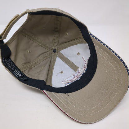 NWTF Strapback Hat Tan One Size Embroidered Vent Holes Outdoor Cap