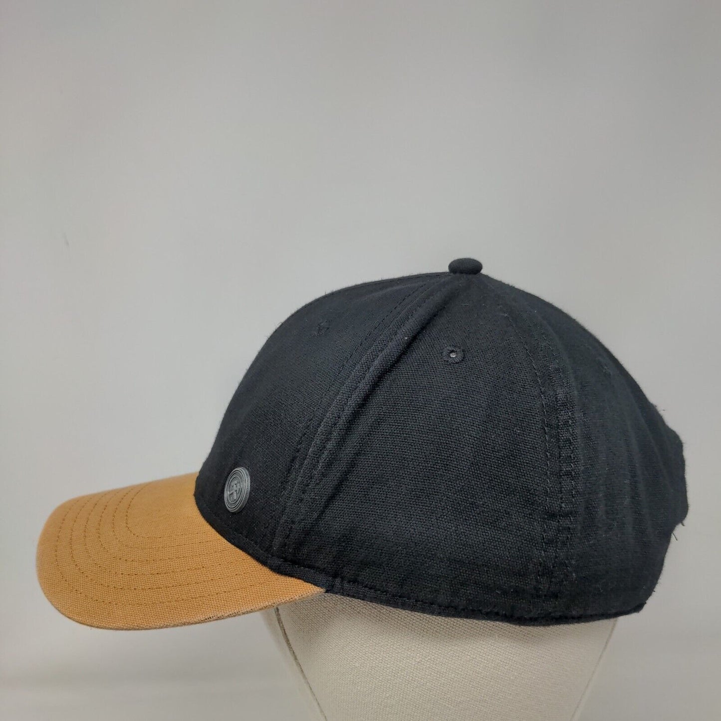 George Strapback Hat Black One Size Adjustable Vented Holes 6 Panel Blank